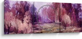 Tablou - Peisaj de toamnă - pictură (cu ceas) (90x30 cm)