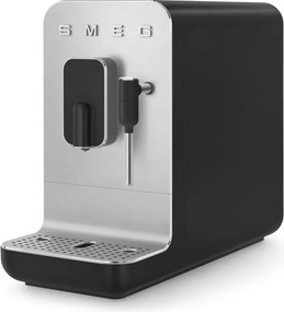 Espressor SMEG Collezione BCC12BLMEU, 1350 W, 19 bar, 1,4 l, 8 functii, Rasnita incorporata, Spumare lapte, Negru