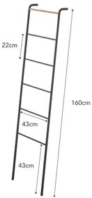 Scăriță decorativă YAMAZAKI Tower Ladder, negru