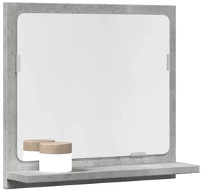 vidaXL Dulap baie cu oglindă, gri beton, 40x11x37 cm, lemn prelucrat