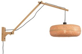 Aplica cu brat articulat din bambus PALAWAN L natur 40x15cm