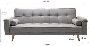 Canapea extensibila bej NESTOR VELVET