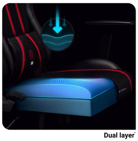 Scaun Gaming Diablo X-One 2.0 Small: Negru-Roșu