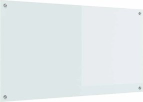 vidaXL Panou de bucătărie Alb 110 x 60 cm sticlă securizată