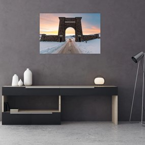 Tablou cu poarta, Yellowstone (90x60 cm)