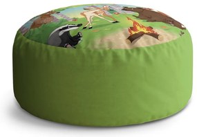 Taburet Circle animăluțe de pădure 2, verde