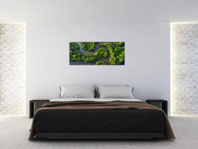 Tablou - Peisaj forestier cu râu (120x50 cm)