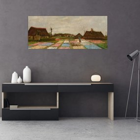 Tablou - Vincent van Gogh, Flower Beds in Holland, reproducere (120x50 cm)
