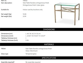 Masuta auxiliara design LUX Xandria