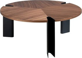 Masuta de cafea moderna design LUX Wood and Black, 90cm