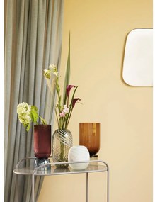 Vază din sticlă Hübsch Smoked, înălțime 28 cm, gri