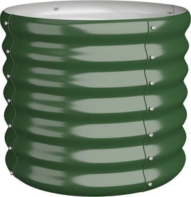 vidaXL Jardinieră grădină verde 40x40x36 cm oțel galvanizat