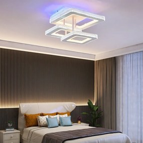 Lustra LED Cu Telecomanda, Elit's,3 Tipuri De Lumina, Intensitate Reglabila, 164W, Alb