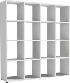 Biblioteca SARAH, alb, PAL melaminat, 139x33x144 cm