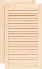 vidaXL Uși de dulap design lambriu, 2 buc., 69x39,4 cm, lemn masiv pin