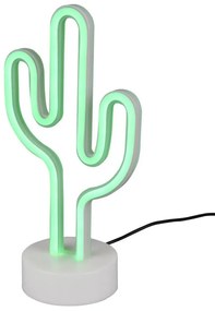 Veioză albă LED (înălțime 29 cm) Cactus – Reality
