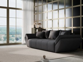 Canapea extensibilă dumonde cu ladă de depozitare si sezut confortabil din spuma high-density, Berlin Enjoy Graphite 250x100 cm