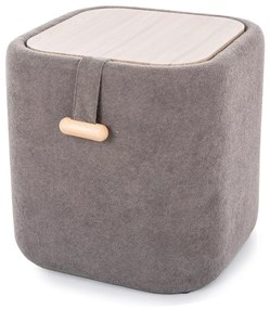 Taburet gri NAP cu spatiu de depozitare 37x37 cm
