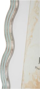 Ramă foto albastru-deschis/argintie cu picior de susținere din metal/din sticlă 17,5x22,5 cm Elizabeth – Mauro Ferretti