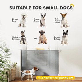 PawHut Poartă Extensibilă pentru Câini până la 115 cm, Alb și Gri | Aosom Romania