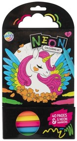 CARTE DE COLORAT CU CARIOCI NEON - PERIPETIILE UNICORNULUI - MOXY (150137)