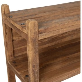 Etajeră rustică cu 3 rafturi, din lemn de mango &amp; acacia, Campagne, 90x35xH100 cm