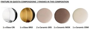 Lustra cu 6 pendule design italian realizat manual din ceramica si sticla AFOXÉ Mix