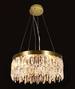 Candelabru cristal Led cu Telecomanda, Elit's, Ayala II, 50W Gold