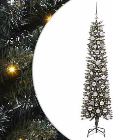 vidaXL Brad de Crăciun artificial Verde 180 cm PVC și Plastic și Oțel