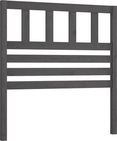 vidaXL Tăblie de pat, gri, 81x4x100 cm, lemn masiv de pin