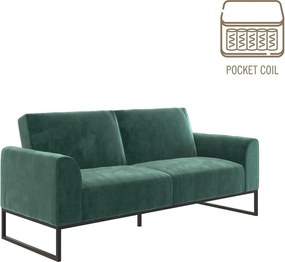 Canapea extensibilă verde 217 cm Adley - CosmoLiving by Cosmopolitan