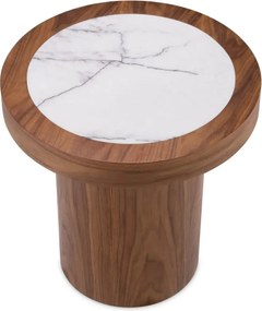 Masuta Design LUX, Marmura, Furnir Nuc, Presedio 50cm