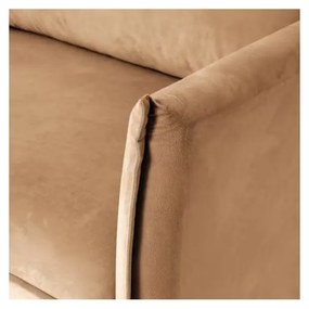 Canapea maro cu tapițerie din catifea 203 cm Juli – Ropez