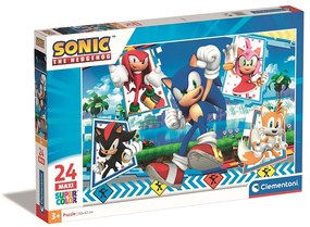 Sonic Ariciul Green Hill Puzzle maxi Clementoni de 24 de piese