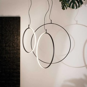 Lustra / Pendul LED suspendata design modern circular Circus sp d60 neagra