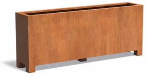 Vas de plante Corten - 200 x 40 x 80 cm