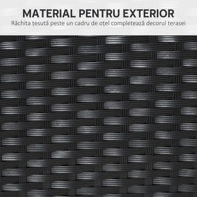 Outsunny Set de 7 Piese din Ratan pentru Luat Masa, Set de Mese | Aosom Romania