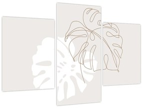 Tablou - Linia de artă monstera N⁰2 (90x60 cm)