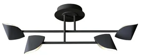 Lustra LED aplicata design modern CAPUCCINA 30W negru