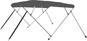 vidaXL Parasolar barcă Bimini cu 4 arcuri, antracit, 243x180x137 cm