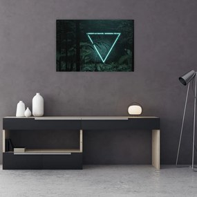 Tablou - Triunghi de neon în junglă (90x60 cm)