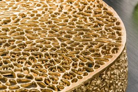 Masuta cu aspect deosebit Leaf 80cm, auriu