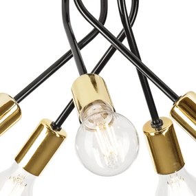 Lustră pe tijă PRIYA 5xE27/15W/230V negru