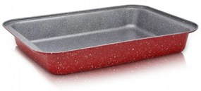 Tava pentru copt Oliver Voltz OV51222RS39, 39.5 cm, Finisaj marmura, Dreptunghiulara, Rosu