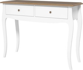 HOMCOM Masă Consolă Modernă cu 2 Sertare, Consolă de Intrare din MDF și PAL, 100x35x76,5 cm, Alb | Aosom Romania