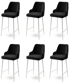 Set de scaune de bar Enox Black and White, 6 buc.