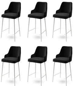 Set de scaune de bar Enox Black and White, 6 buc.