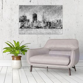 Tablou - Oraș de artă de cafea (90x60 cm)
