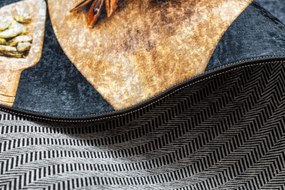 ANDRE 2811 covor lavabil linguri, bucatarie, anti-alunecare - gri / bej