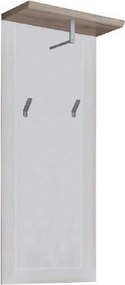 Cuier PROVENSAL, alb/stejar San Remo, PAL infoliat, 59x30x143 cm